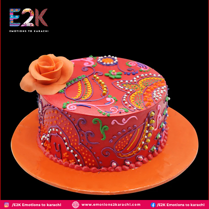 New design with cream mehndi cake for... - Cakes and treats | Facebook
